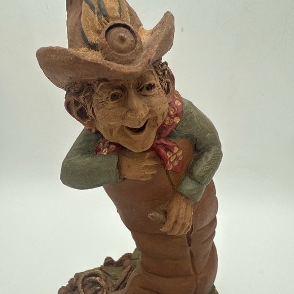 VTG 1983 Tom Clark Gnome Boots cowboy Western Signed Resin Figure 9” - Picture 2 of 12